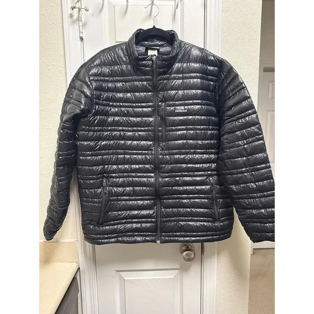 Patagonia Men Ultra Light Black Goose Down Packable Puffer Jacket Gorpcore XL